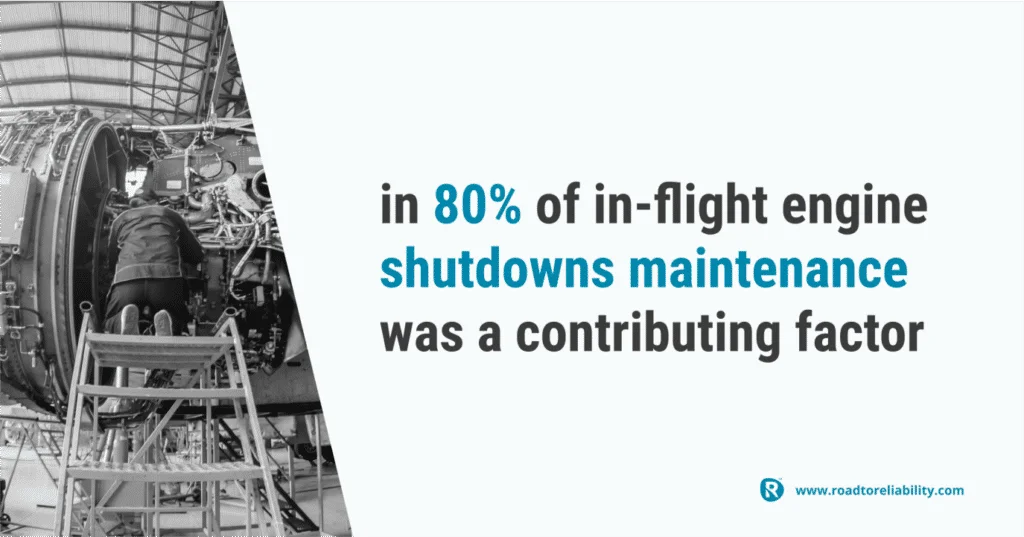 in 80% of in-flight engine, shutdowns maintenance was a contributing factor