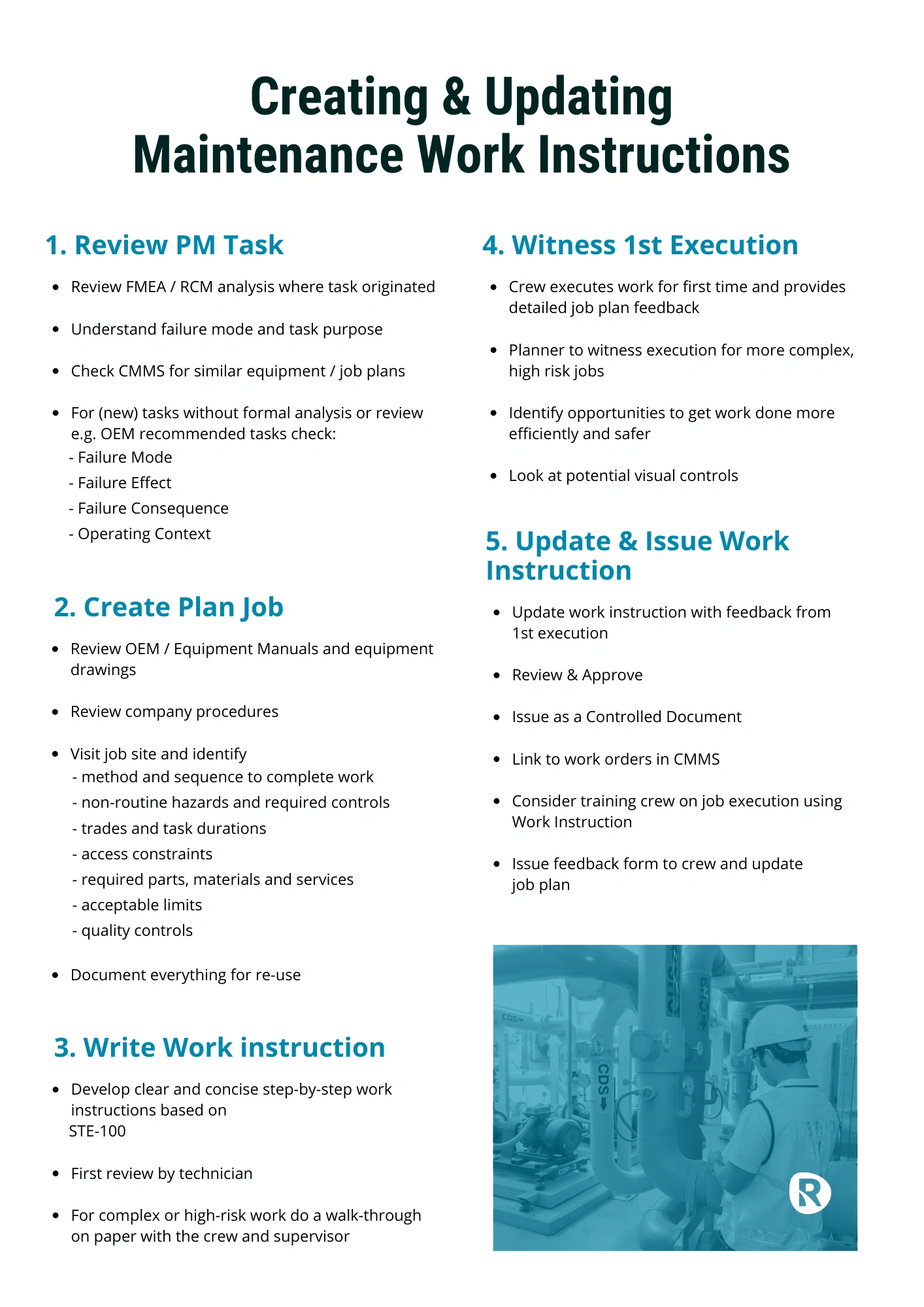 Creating and Updating Maintenance Work Instructions