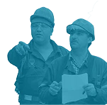 Two frontline maintenance technicians reviewing job instructions—illustration from Reliability Academy’s PS400 course on planning and scheduling for the frontline