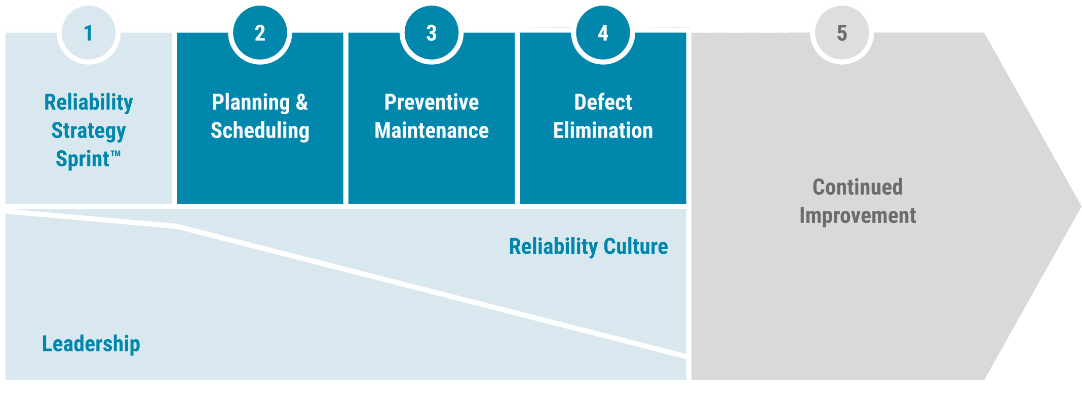Infographic showing the roadmao in creating a reliable plant